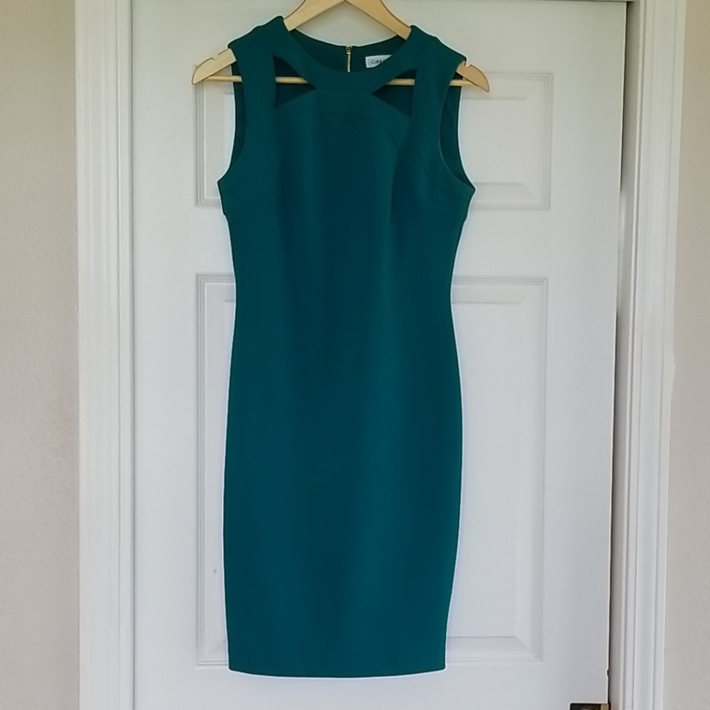 Calvin Klein pencil Dress with neck detail